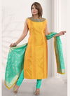 Yellow Colour N F CHURIDAR 06 Stylish Festive Wear Designer Worked Readymade Salwar Suit Collection N F C 171 MUSTER